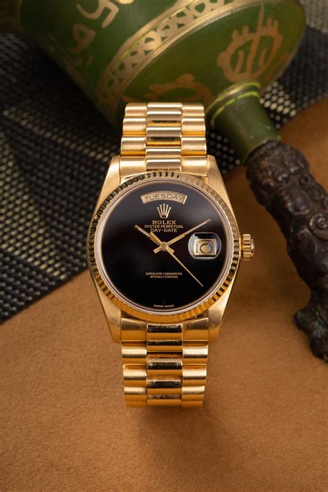 rolex yellow dial 2020|rolex day date onyx dial.